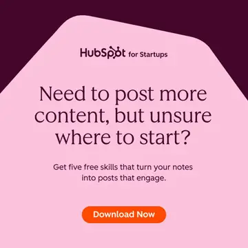 HubSpot ad: Raw notes in. Post-ready drafts out.