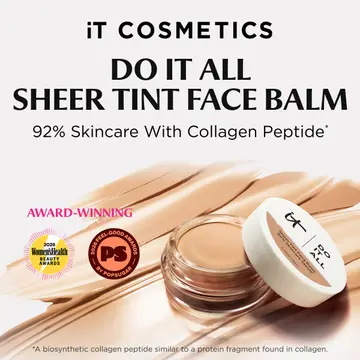 IT Cosmetics ad: Award-Winning Do It All Sheer Tint Face Balm